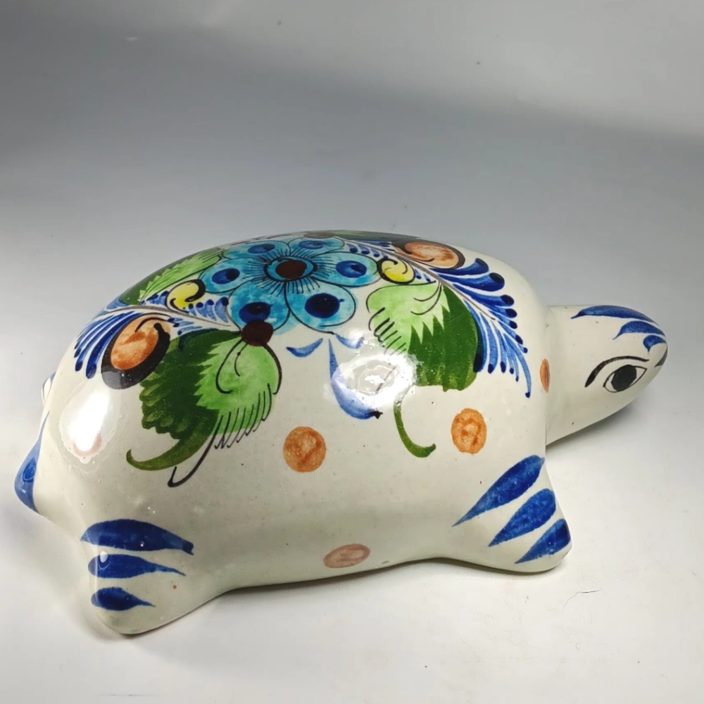 Mexico Signed Pottery Stoneware Turtle
